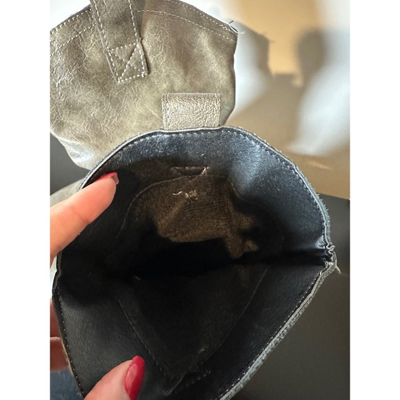 Womens Western Style Slouch Booties Taupe Pointed Toe Block Heel Ankle Boots 9,5 - Picture 4 of 5